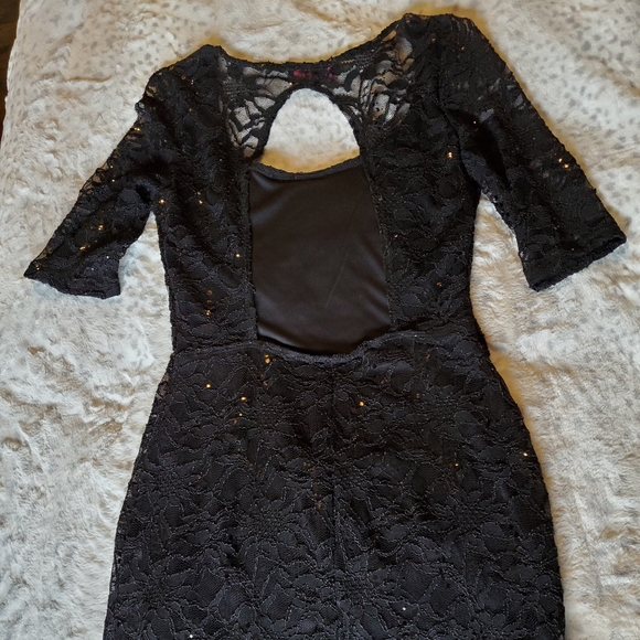 VGUC Black lace sequin dress - Picture 2 of 2